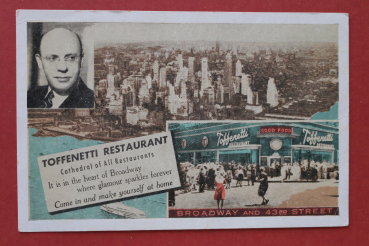 Ansichtskarte AK New York 1920-1940 Toffenetti Restaurant Times Square Ortsansicht USA Amerika Vereinigte Staaten